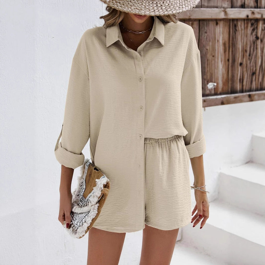 Women's Casual Short-Sleeve Jumpsuit