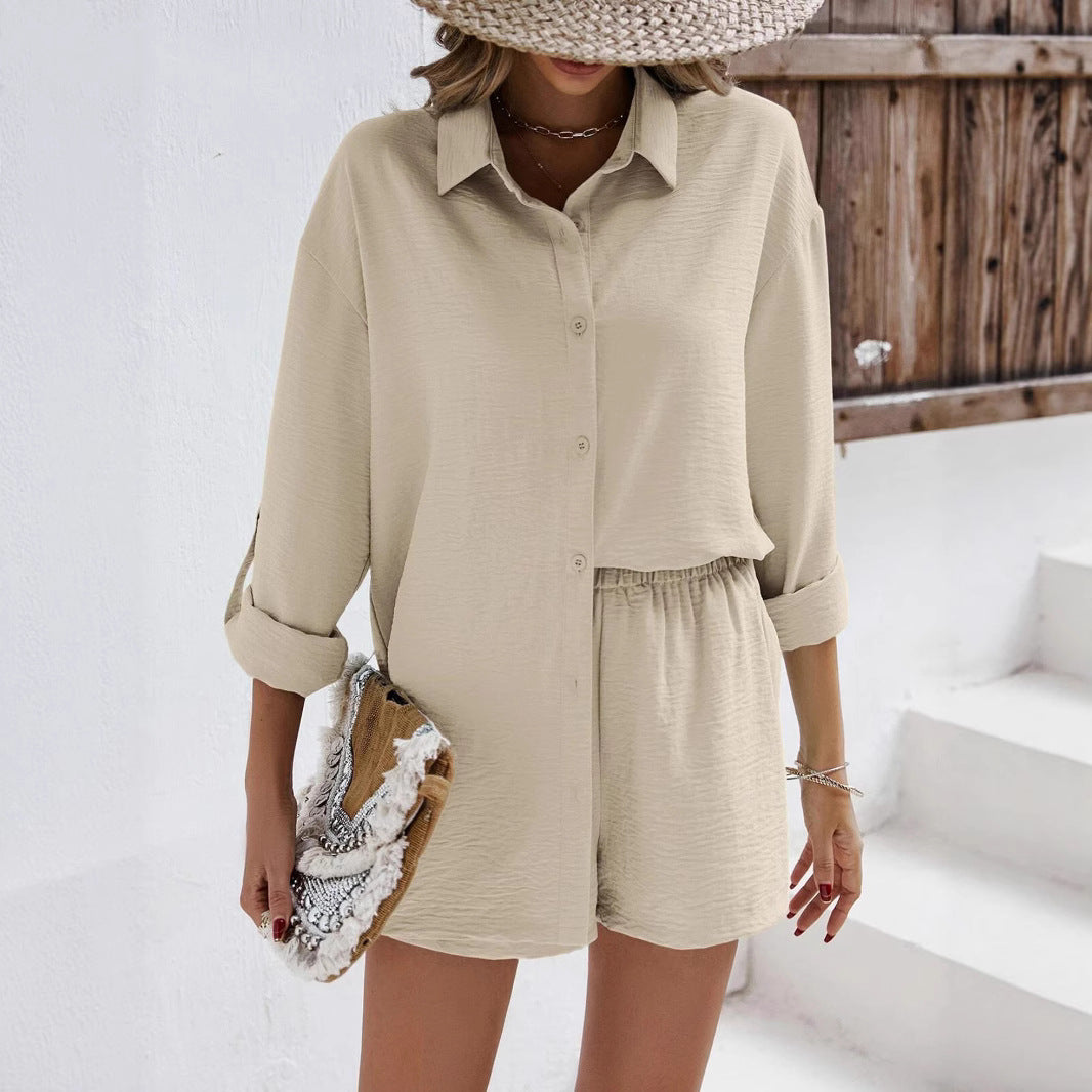 Women's Casual Short-Sleeve Jumpsuit