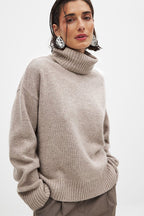 Women's Fine Turtleneck Sweater in Soft Knit