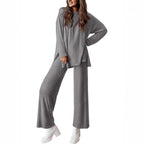 Leisure Suit with Casual Cut and Wide Leg