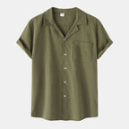 Women's Short-Sleeve Shirt with Practical Chest Pocket and Casual Cut