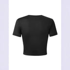 Women's Cropped T-Shirt with Cherry Print