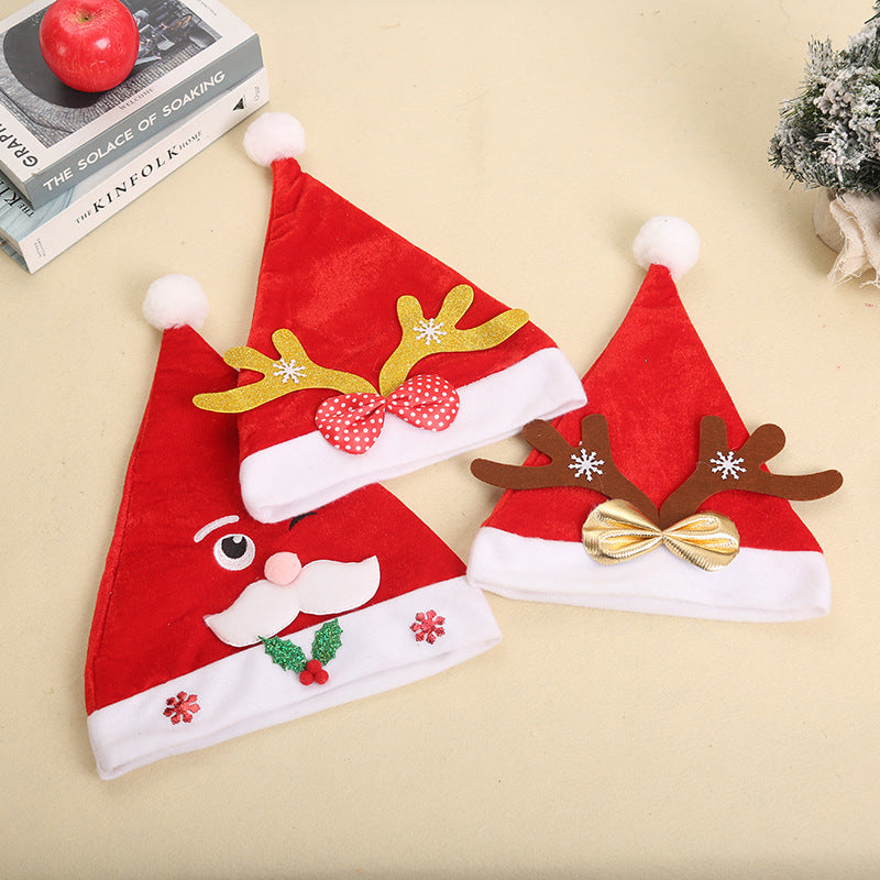 Festive Santa Hat with Reindeer Ears
