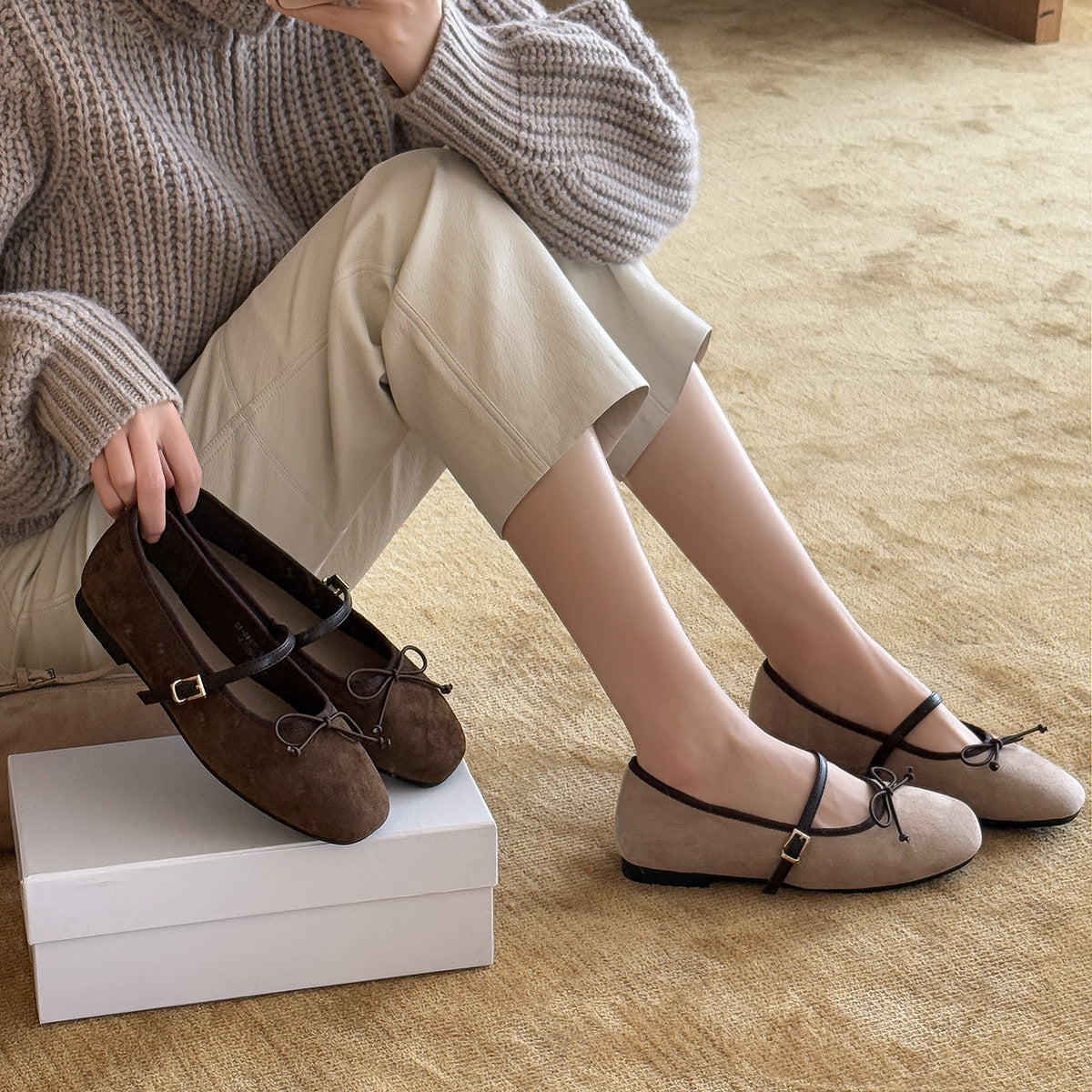 Women's Classic Vintage-Style Ballet Flats