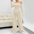 High-Quality Knit Suit with Off-Shoulder Fit