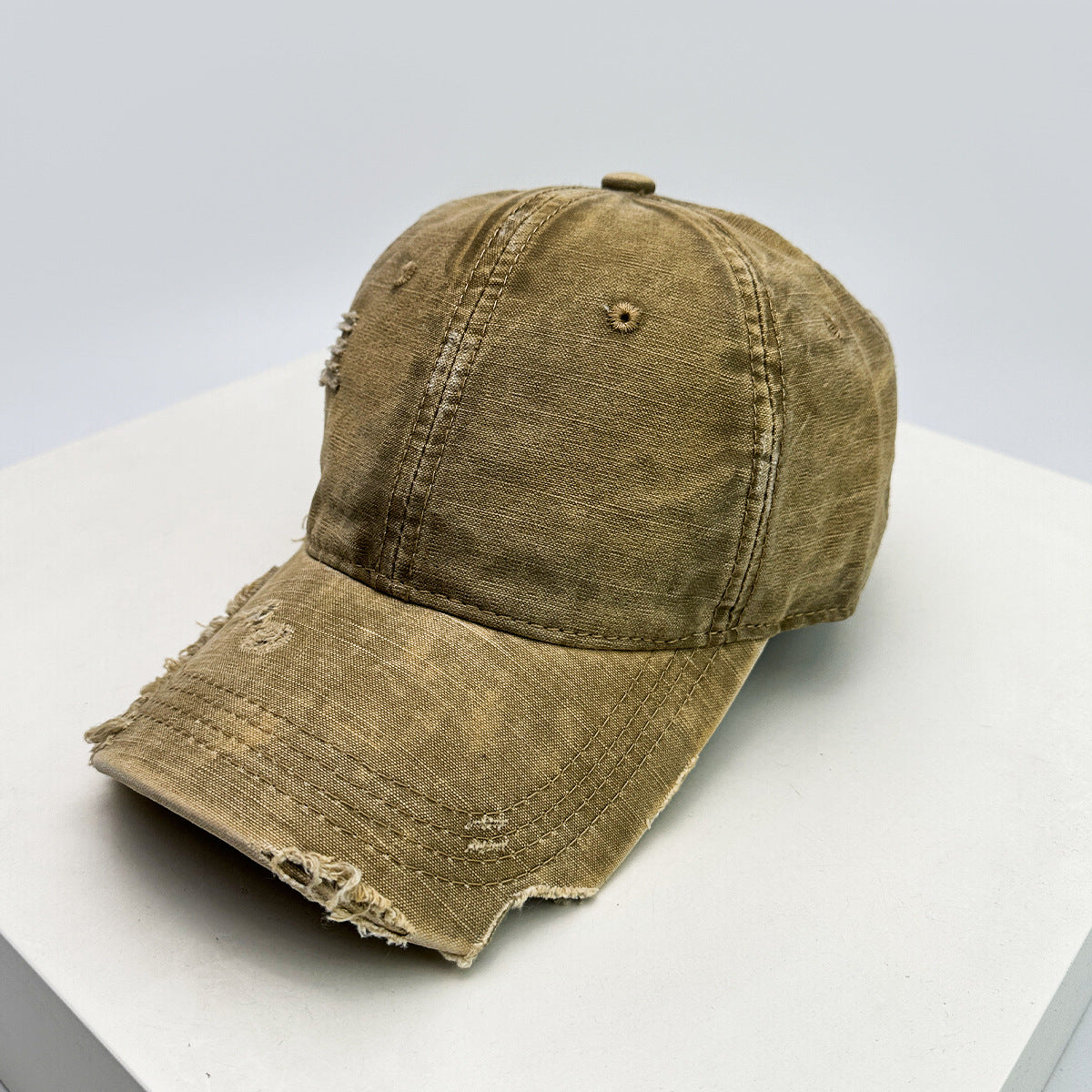 Men's Distressed Denim Baseball Hat