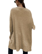 Casual Open-Side Cardigan with Deep Pockets
