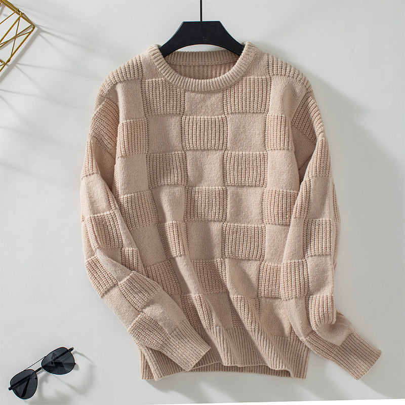 Women's Patterned Knit Sweater with Panorama Design