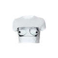 Women's Crop T-Shirt with Artistic Graphic Print