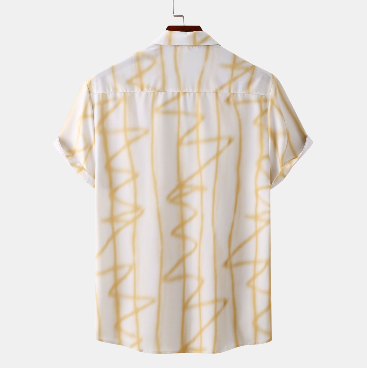 Women's Short-Sleeve Blouse with Modern Abstract Print