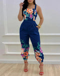 Casual Women's Jumpsuit with Floral Design