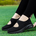 Breathable Women's Slip-On Sneakers with Elastic Upper and Cushioned Sole