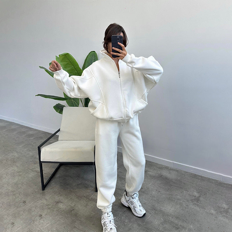 Women's Casual Two-Piece Set with Oversized Hoodie and Joggers