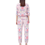Women's Casual Jogging Suit with Modern Pattern