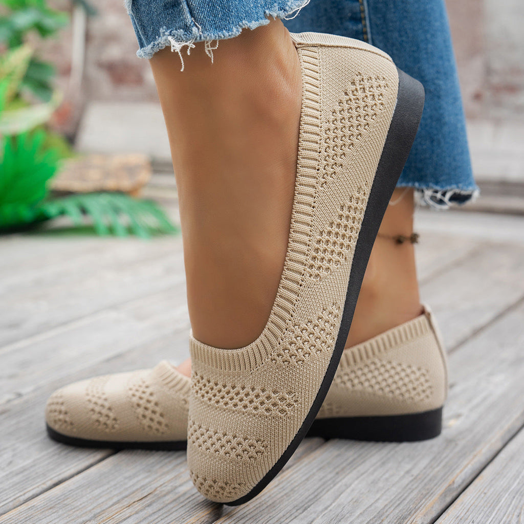 Women's Breathable Knit Ballet Flats
