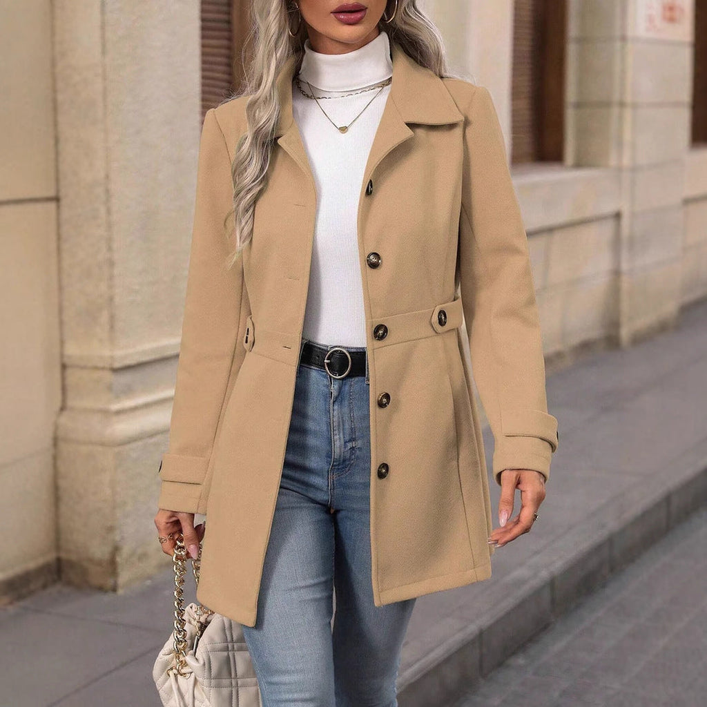 Women's Elegant and Tailored Transitional Jacket with Pockets