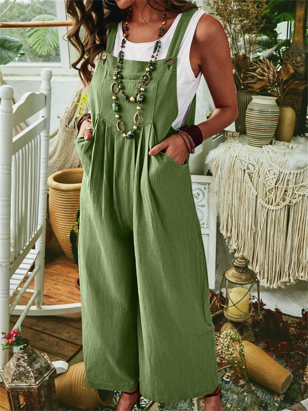 Casual Jumpsuit with Pockets and Stylish Cut