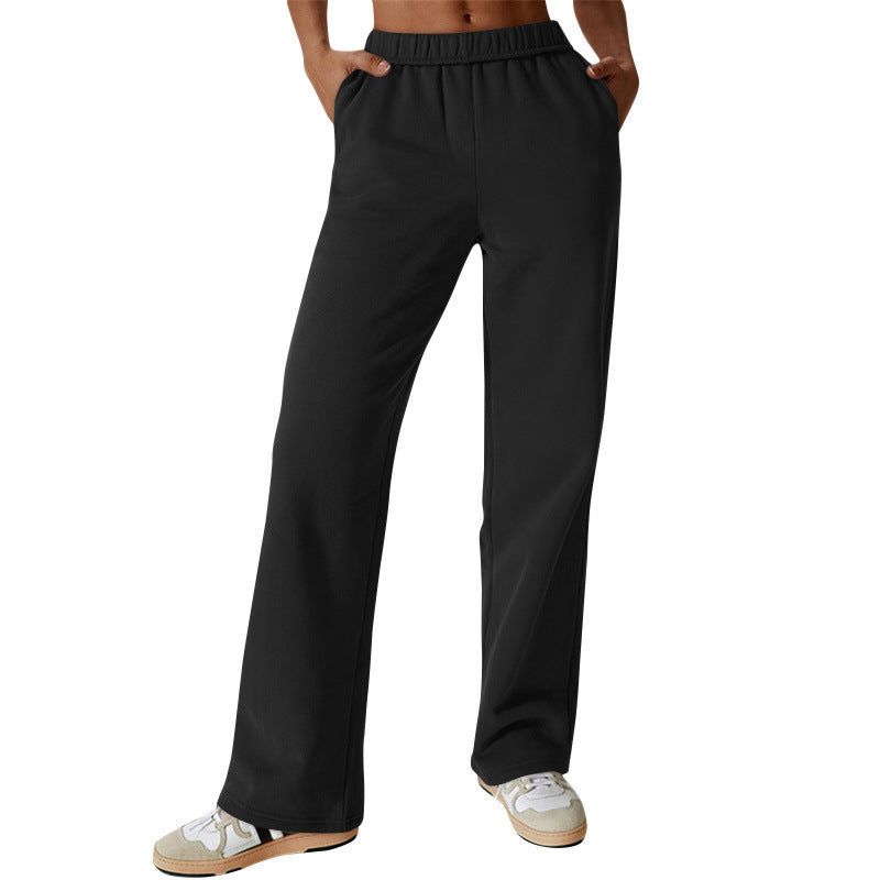 Women's Casual Trousers with Comfortable Fit and Side Pockets
