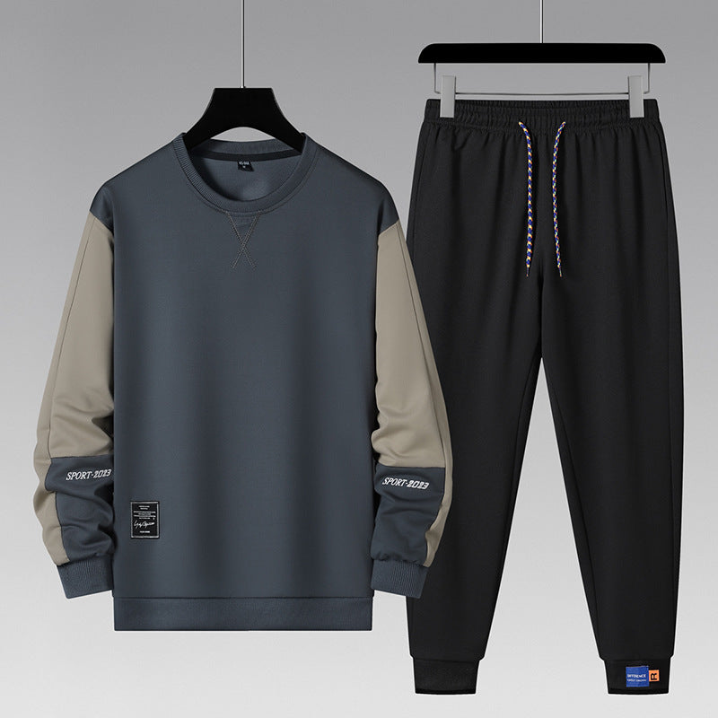 Men's Sporty Tracksuit Set with Contrast Sleeves
