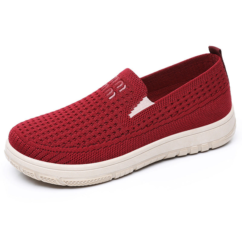Women's Breathable Casual Slip-On Sneakers with Elastic Upper