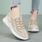 Women's Breathable Sport Sneakers with Three-Dimensional Upper