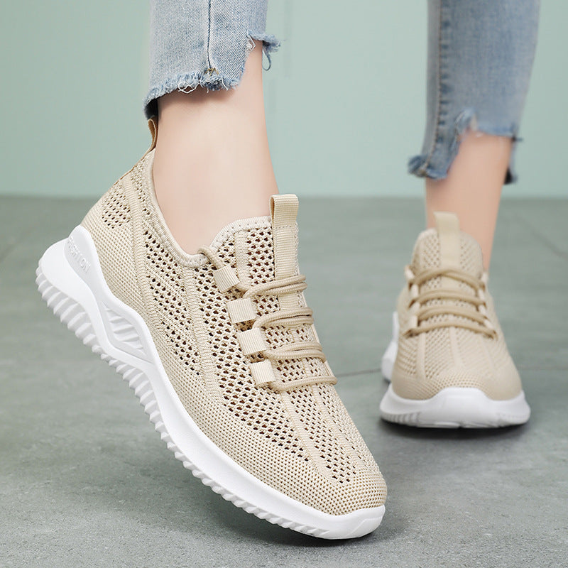 Women's Breathable Sport Sneakers with Three-Dimensional Upper