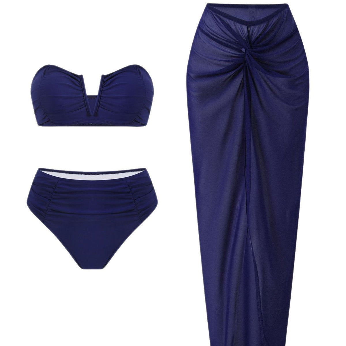 Women's Swimsuit Set with Skirt