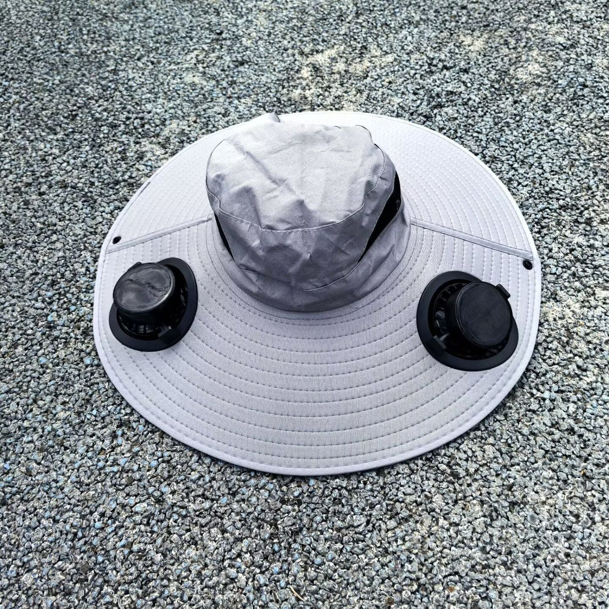 Air-Cooled Sun Hat with Removable USB Fans and Neck Protection