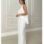 Women's Elegant Set with Casual Top and High-Waisted Pants