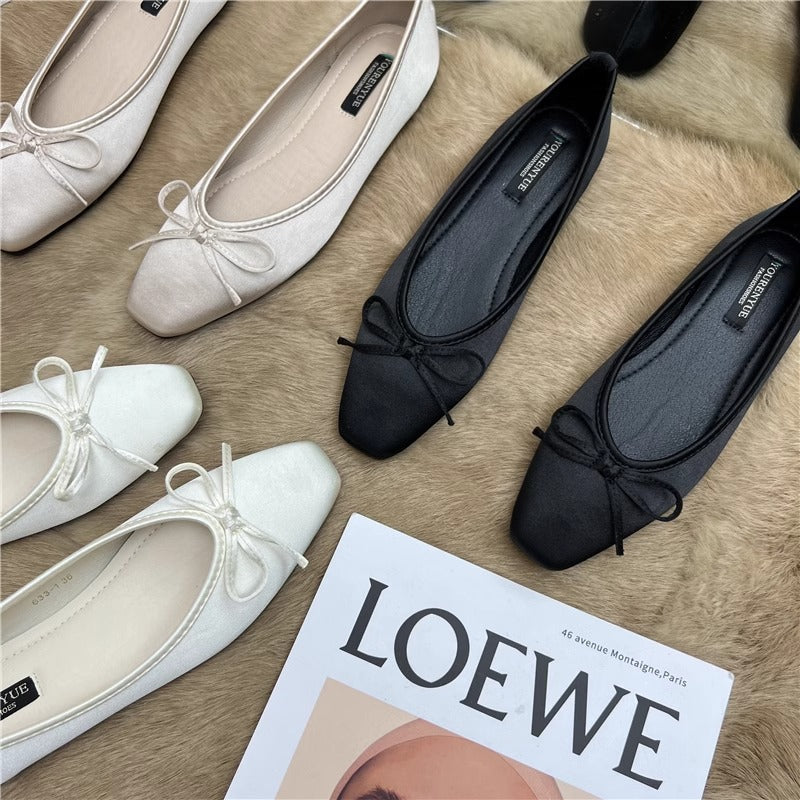 Women's Bow Accent Ballet Flats