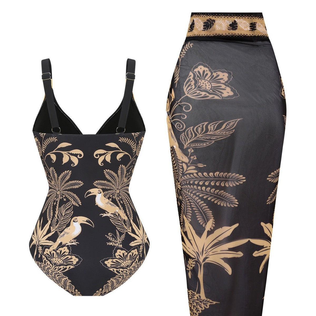 Women's Swimsuit with Elegant Wrap Skirt