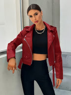 Women's Cropped Biker Jacket