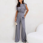 Women's Elegant Asymmetric Wide-Leg Jumpsuit