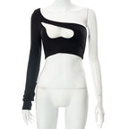 Women's Asymmetrical Cut-Out Shirt
