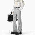 Women's Elegant Wide-Leg Casual Trousers with Fine Pleats
