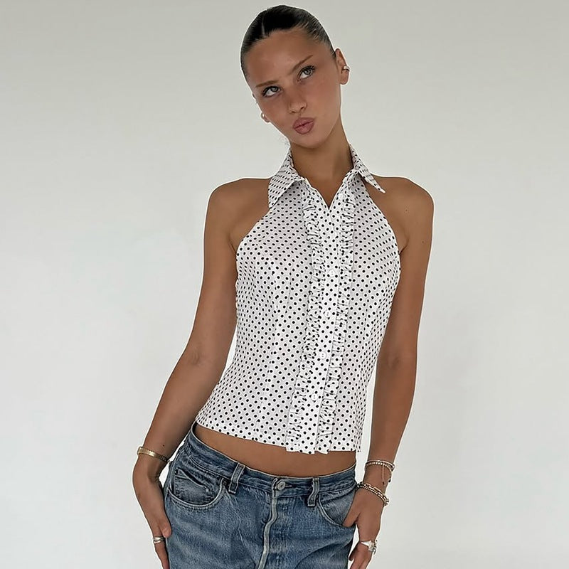 Women's Shirt with Ruffle Details