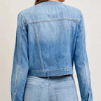 Women's Denim Jacket with Relaxed Fit