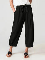 Women's Comfortable Summer Pants with Elastic Waistband
