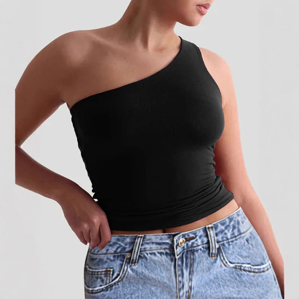 Women's Asymmetric Elastic Tank Top
