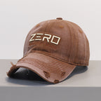Men's Distressed Cotton Baseball Cap