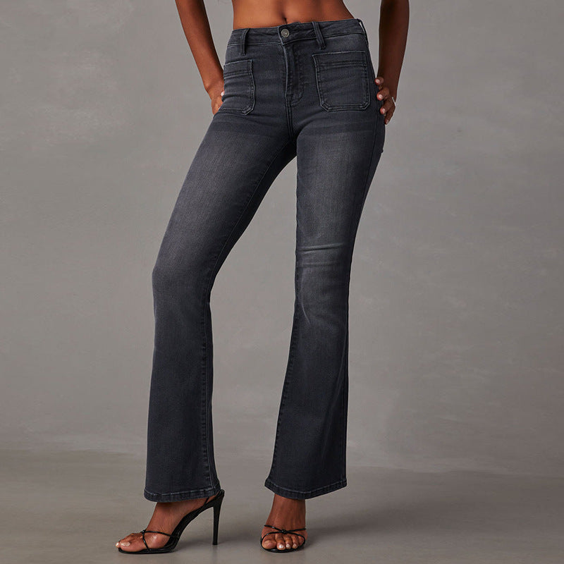 Women's High-Waisted Flared Jeans