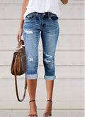 Women's 3/4 Jeans in Used Look