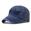 Men's Distressed Casual Embroidered Cap
