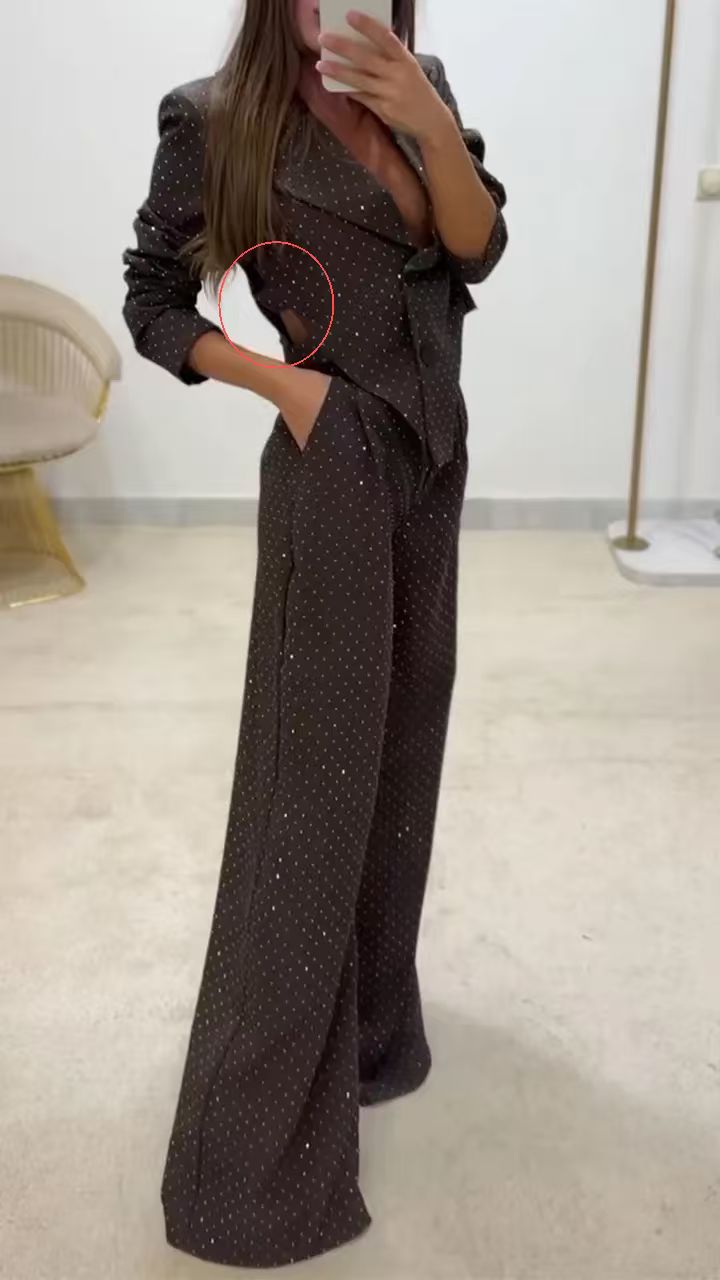 Women's Blazer and Wide-Leg Trouser Set