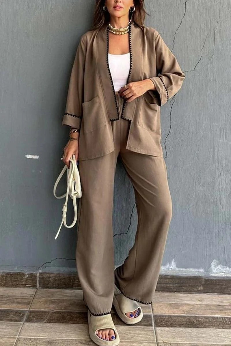 Women's Elegantly Cut Jacket with Contrasting Hem