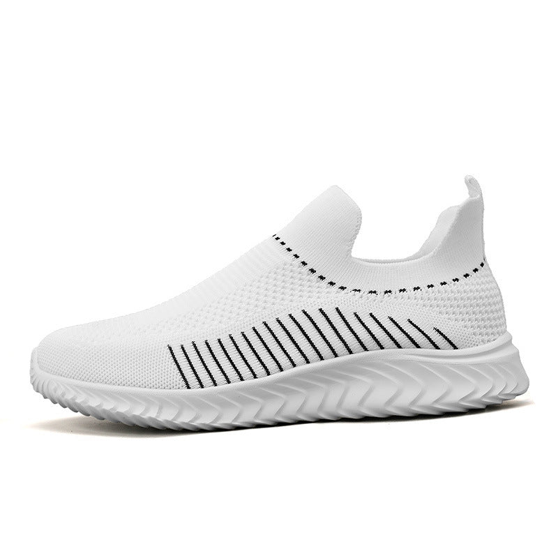 Women's Breathable Slip-On Sneakers with Elastic Upper and Flexible Ankle Support