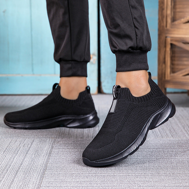 Women's Breathable Knit Sneakers with Elastic Entry