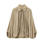Elegant Women's Blouse with Pleated Details