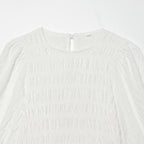 Women's Blouse with Ruffles and Balloon Sleeves