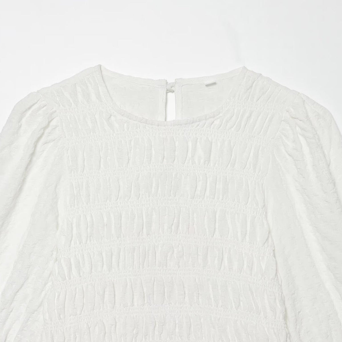 Women's Blouse with Ruffles and Balloon Sleeves